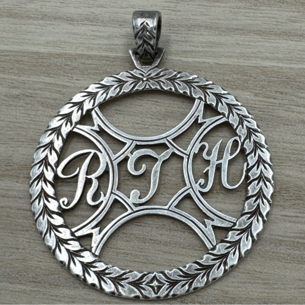 Elegant Silver Monogram Necklace